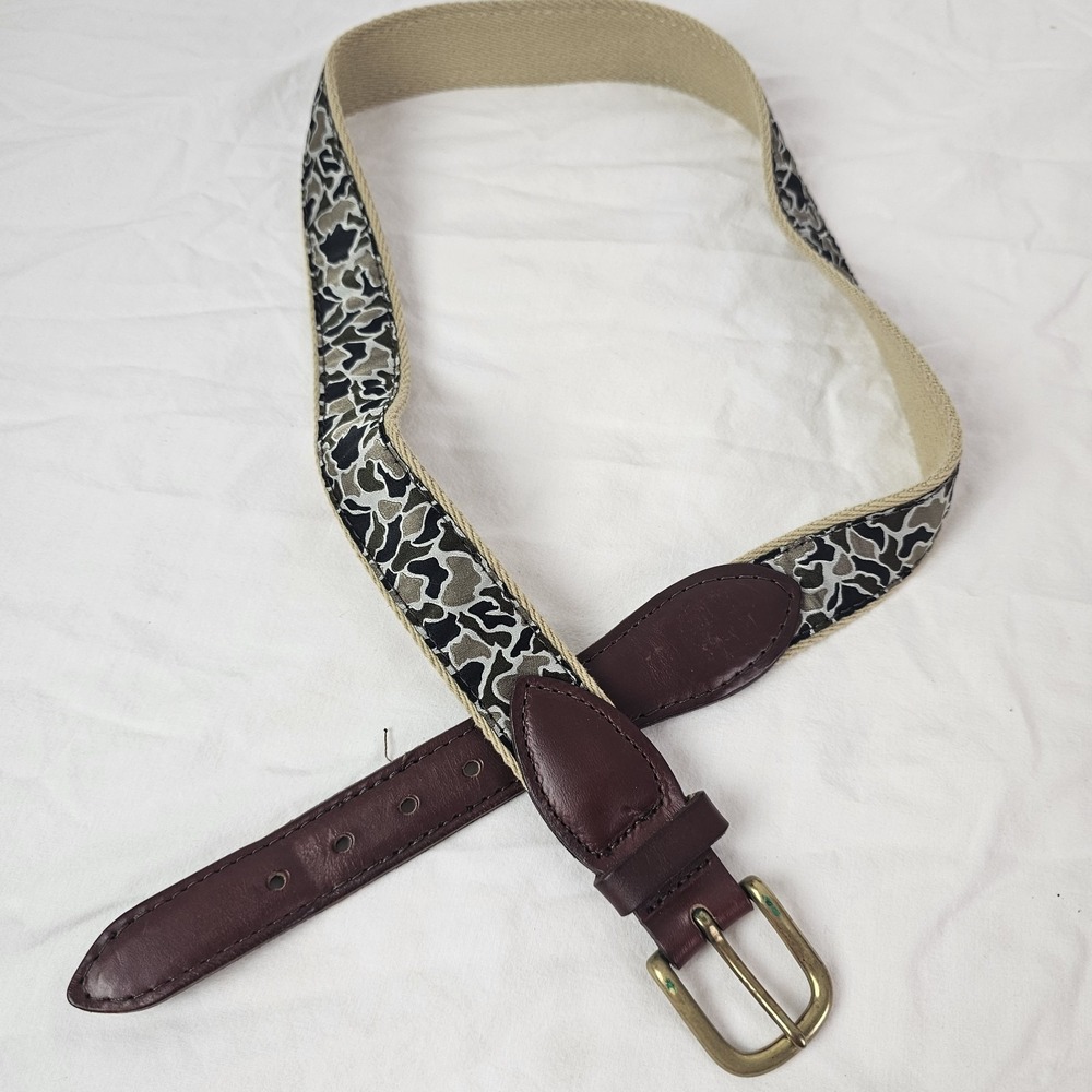 Over Under Men's Camo Hunting Belt With Gold Hardware Fits Waist 35-38"
